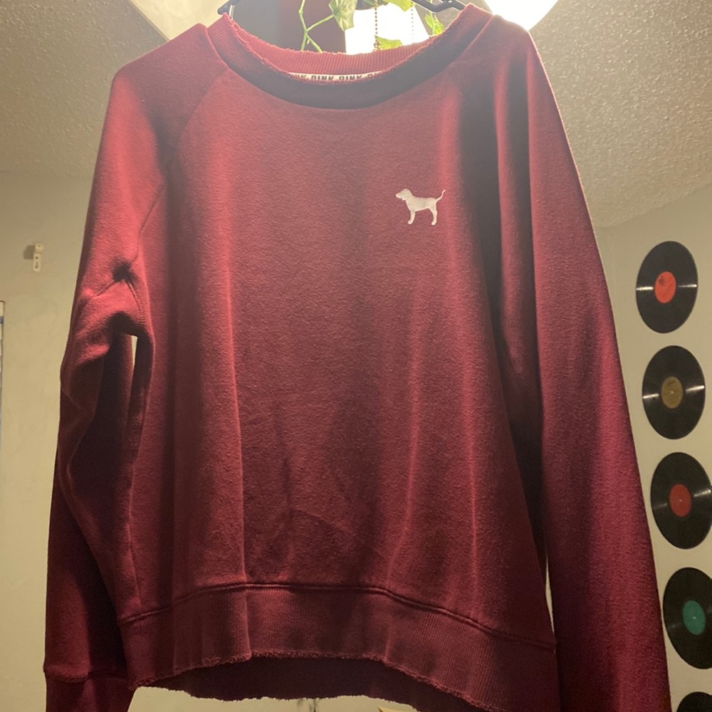 pink sweatshirt
